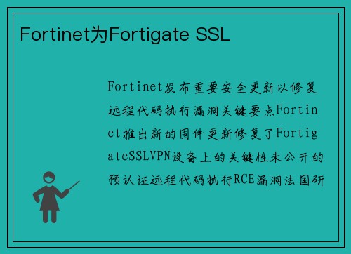 Fortinet为Fortigate SSL Fortinet为Fortigate SSL